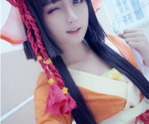 阴阳师同人COS 鲤鱼精莹草犬神哪个更像